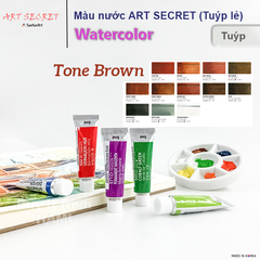  Màu nước ART SECRET GOLD 73 màu hạng hoạ sĩ  TUÝP 5ML(ToneBrown) 