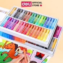  Bút sáp dầu chuyên nghiệp Deli - Hộp giấy - 24/36/48 màu - 72087 / 72088 / 72089 