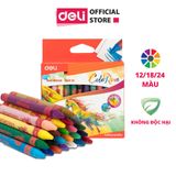  Bút sáp nến Deli - 12 màu/18 màu/24 màu - 1 hộp - EC20800 /EC20810 /EC20820 