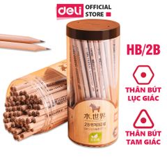  Bút chì lục giác/tam giác Deli - loại HB/2B - 30 chiếc/hộp - S941 / S943 