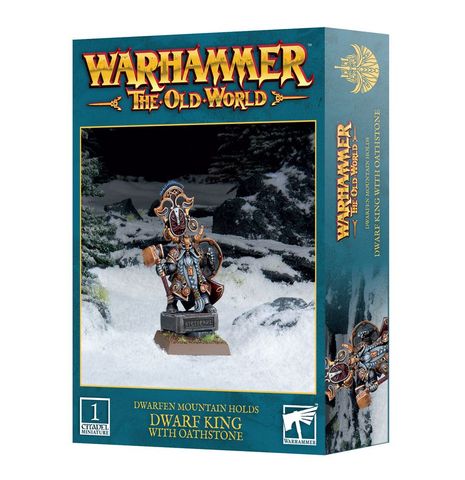  Mô hình Warhammer TOW: Dwarfen Mountain Holds: Dwarf King with Oathstone 