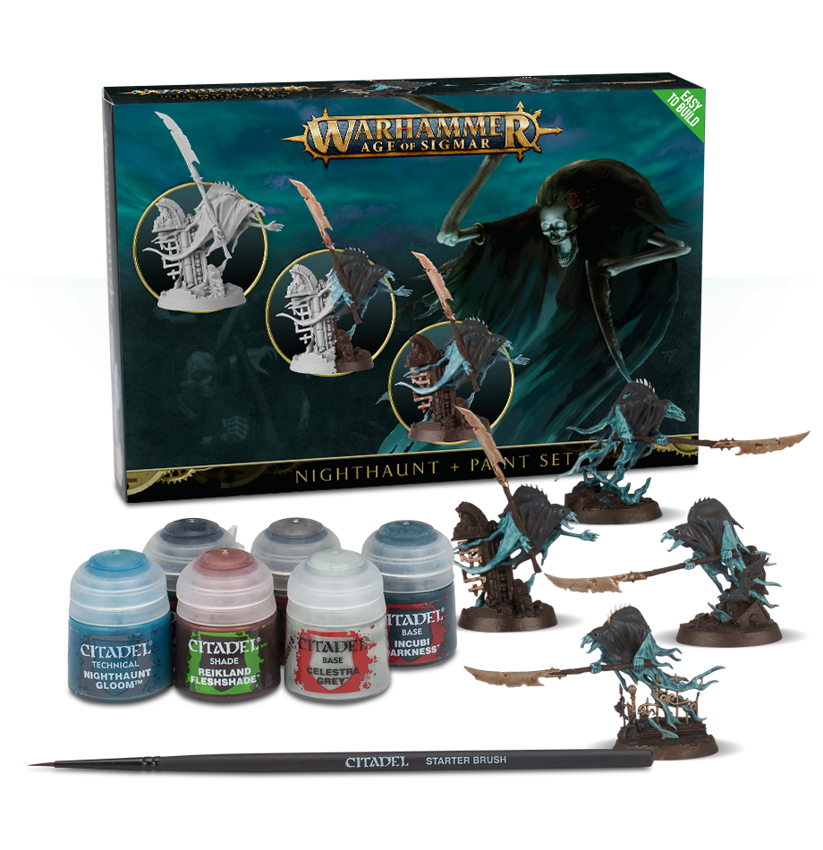  Warhammer Age of Sigmar: Nighthaunts and Paints Set 