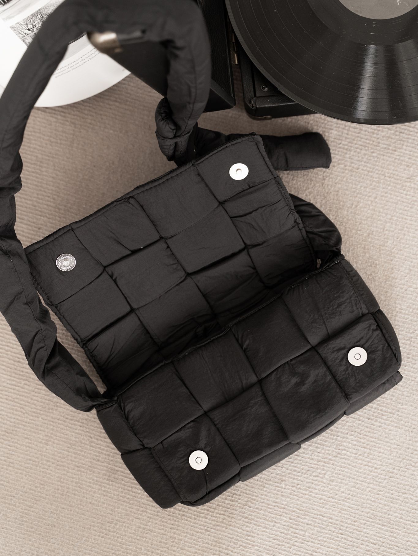  Black Quilted Bag 