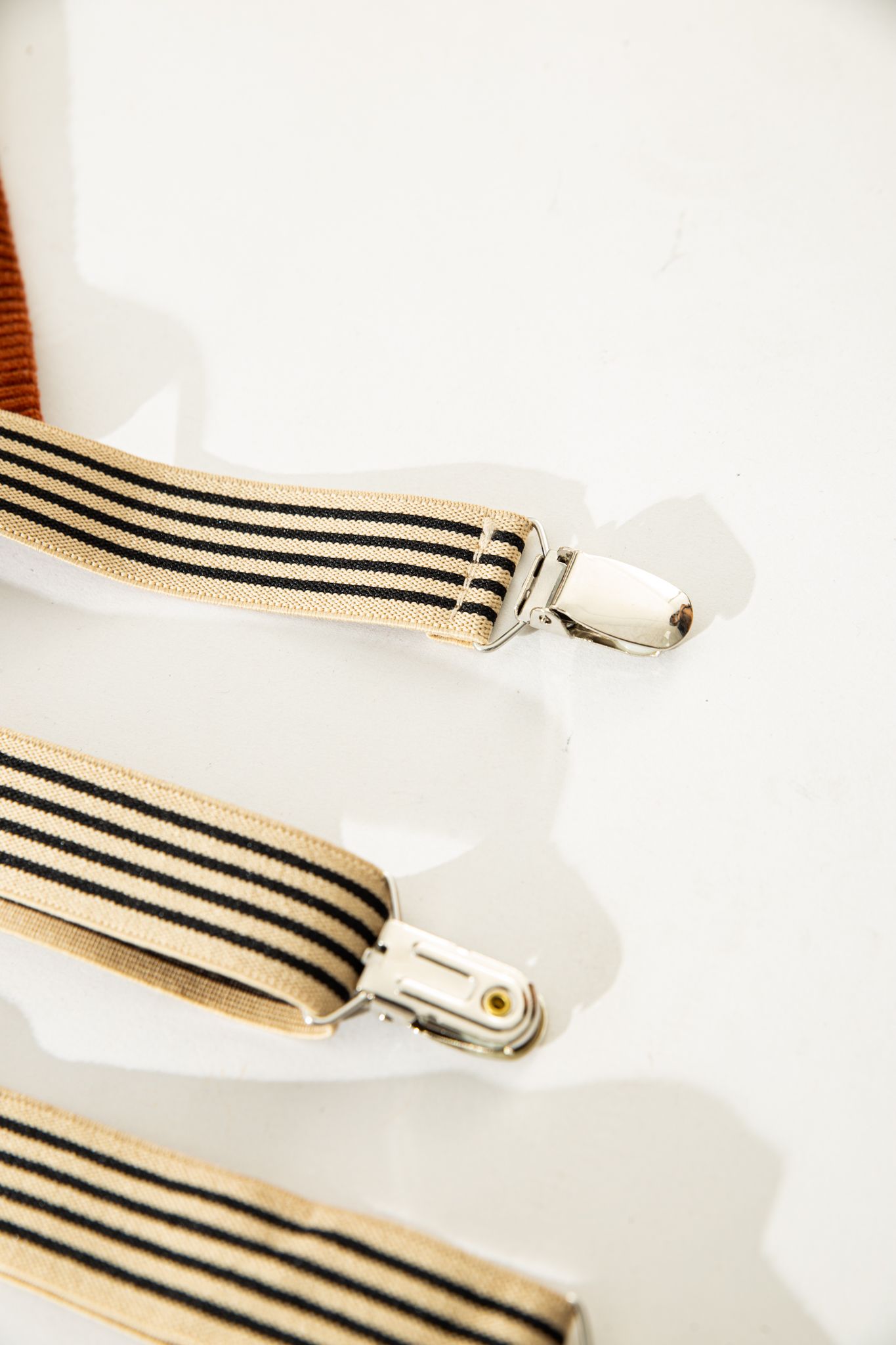  Beige Stripes Suspenders 