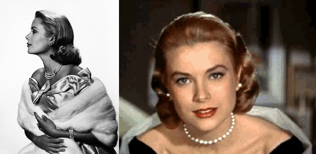 Công nương Grace Kelly cùng ngọc trai cong nuong Grace Kelly cung ngoc trai