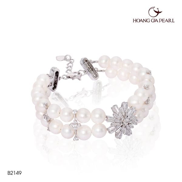Lắc Tay Trang Sức Ngọc Trai Elite Freshwater Trắng Hoàng Gia Pearl _B2149