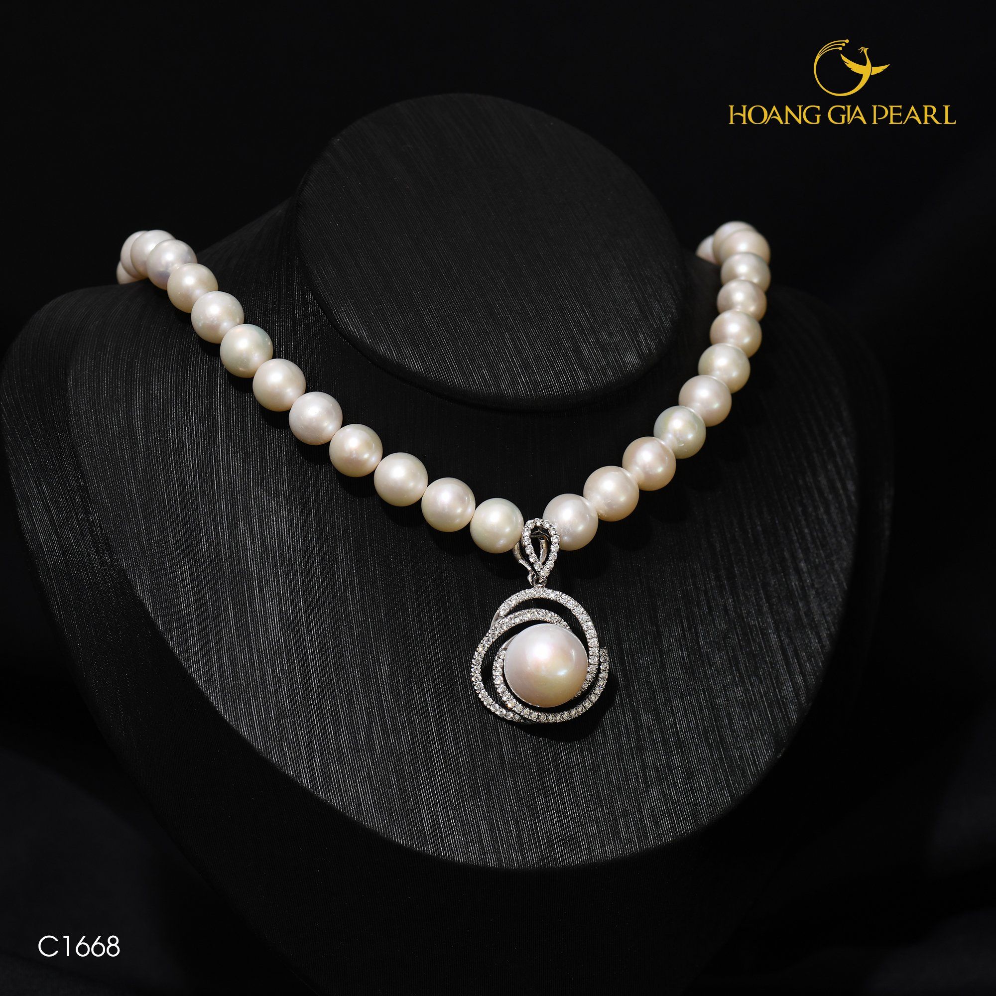 Chuỗi cổ ngọc trai đính mặt P3447