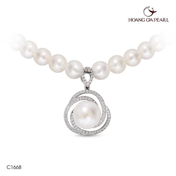 Chuỗi cổ ngọc trai đính mặt P3447