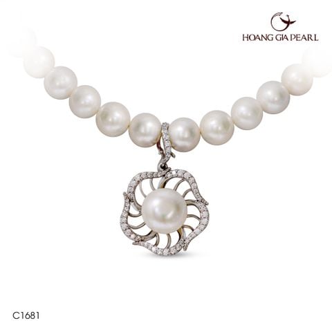 Chuỗi cổ ngọc trai đính mặt P3446