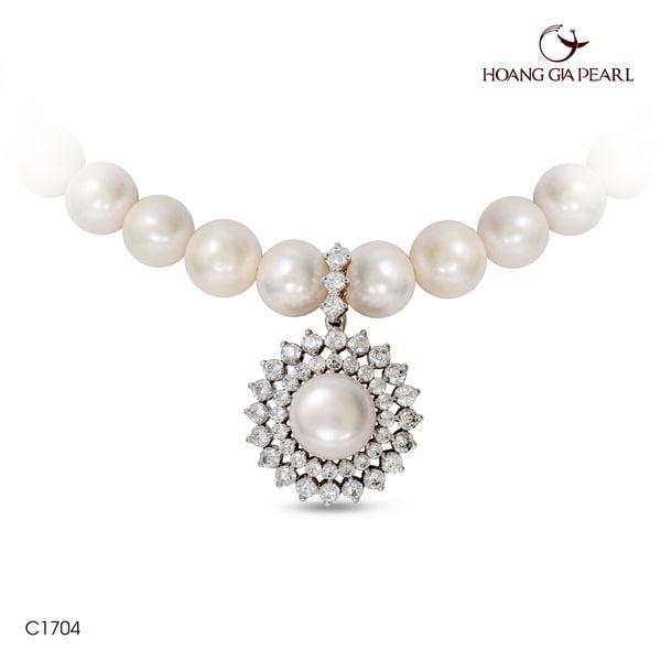 Chuỗi cổ ngọc trai đính mặt P3445