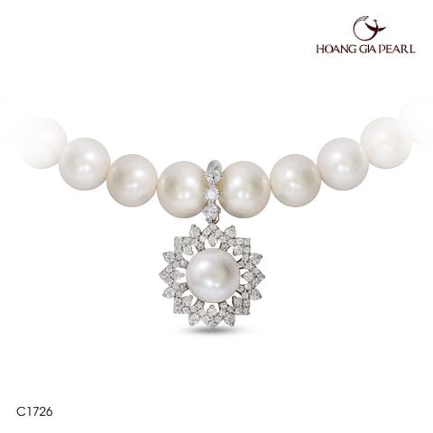 Chuỗi cổ ngọc trai đính mặt P3448
