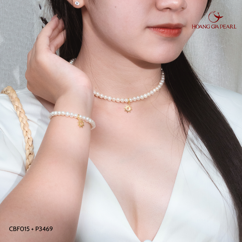 CHUỖI CỔ NGỌC TRAI CF015 ĐÍNH MẶT P3469