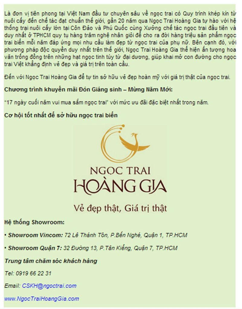 he thong showroom ngoc trai hoang gia