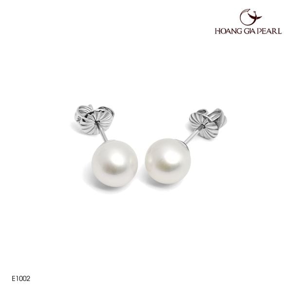 Bông tai ngọc trai E1002 màu trắng