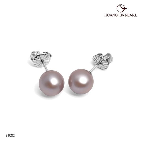 Bông tai ngọc trai E1002 màu tím