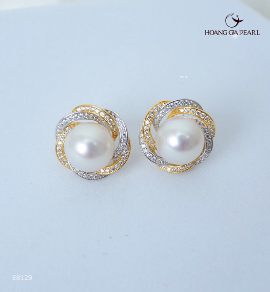 BÔNG TAI NGỌC TRAI - E8129 - NGỌC SOUTHSEA TRẮNG