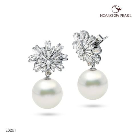 Bông Tai Trang Sức Ngọc Trai Elite Freshwater Trắng Hoàng Gia Pearl _ E3261