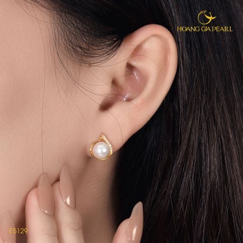 Bông Tai Trang Sức Ngọc Trai Majest Freshwater Trắng Hoàng Gia Pearl _ E5129