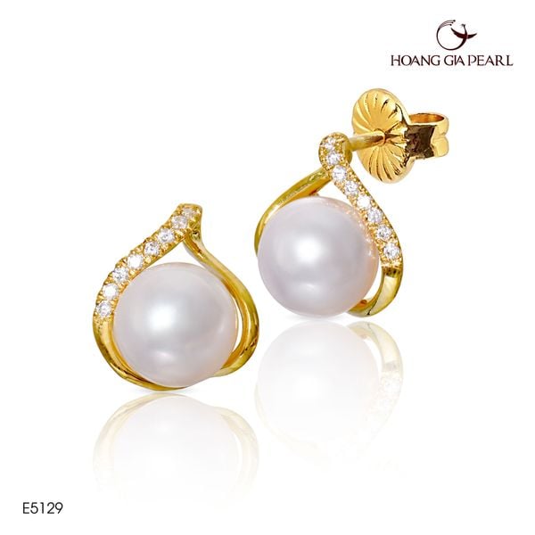 Bông Tai Trang Sức Ngọc Trai Majest Freshwater Trắng Hoàng Gia Pearl _ E5129