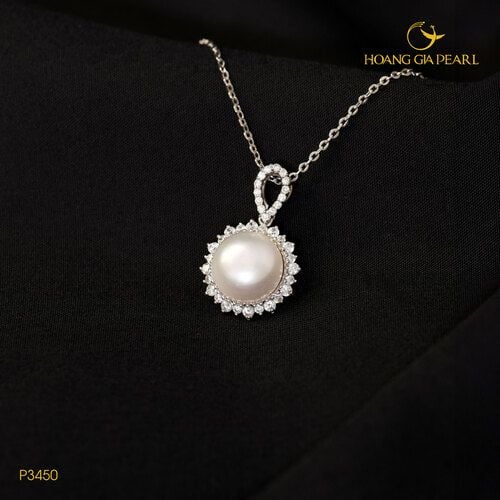 Chuỗi cổ ngọc trai đính mặt P3450
