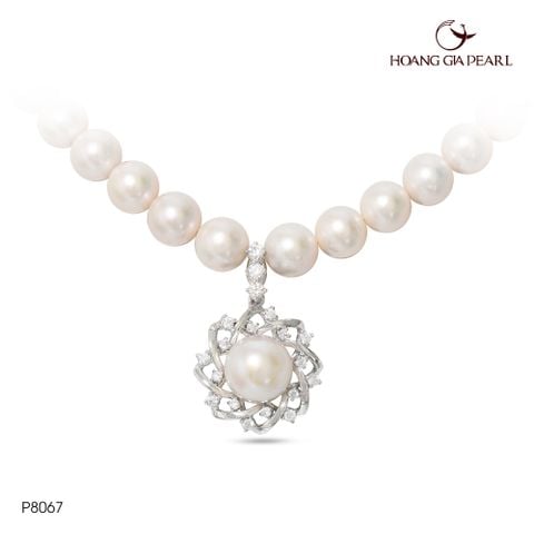 Chuỗi cổ ngọc trai đính mặt P8067
