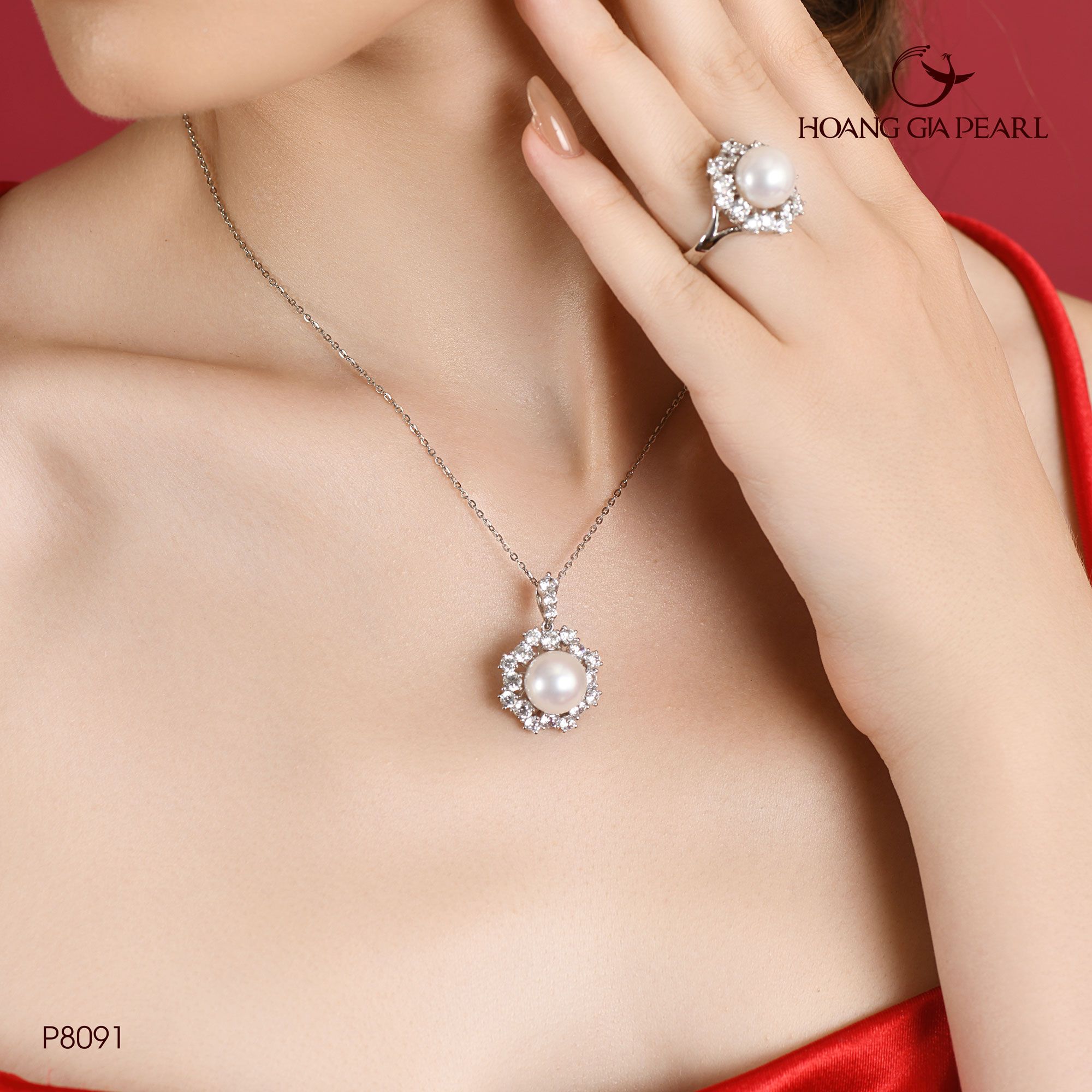 Bộ trang sức ngọc trai S8091W