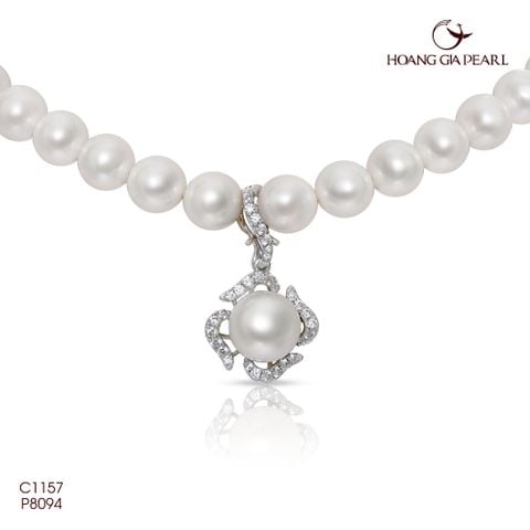 Chuỗi cổ ngọc trai đính mặt P8094