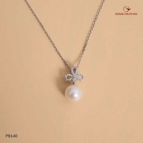 MẶT DÂY CHUYỀN NGỌC TRAI P8140 - NGỌC F TRẮNG
