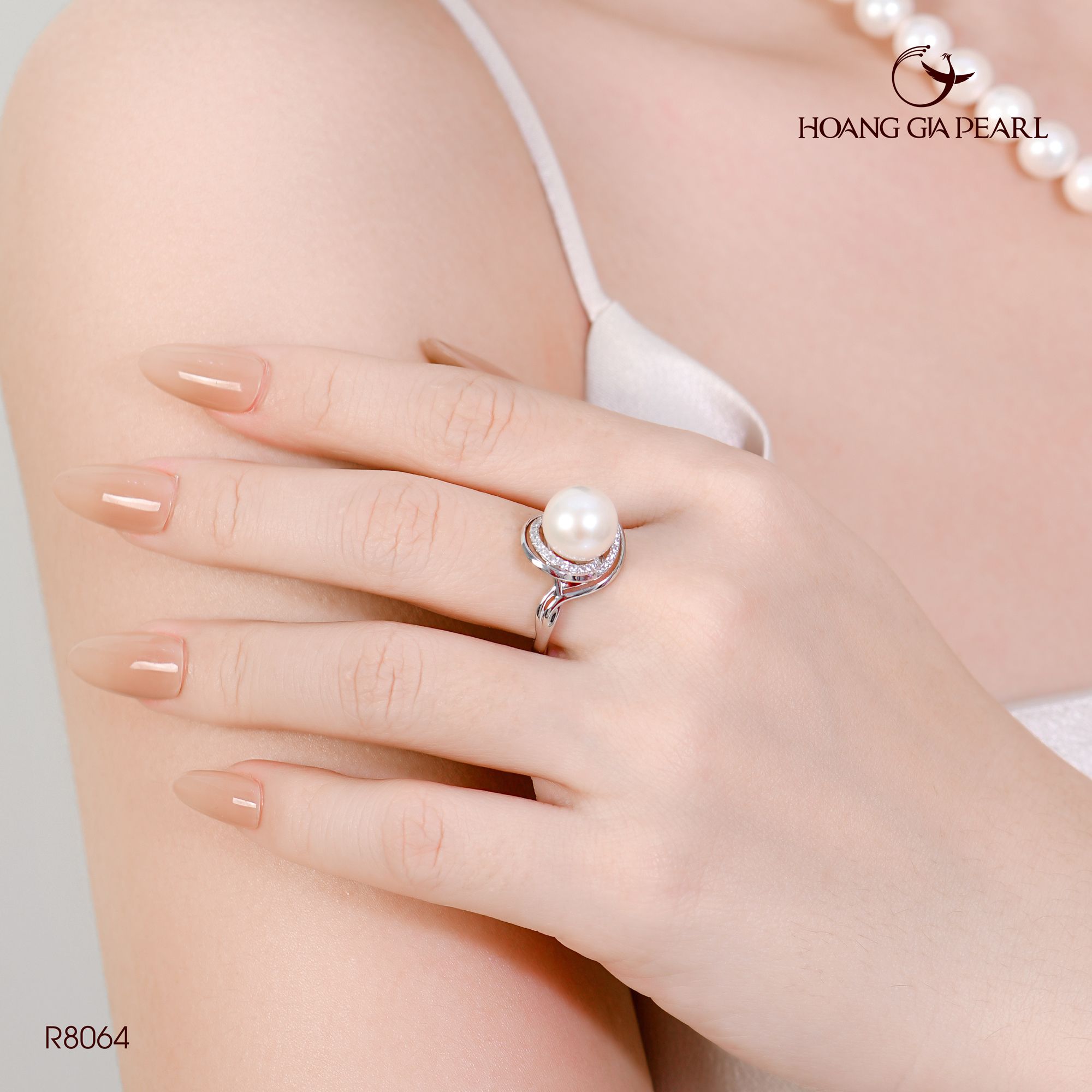 Nhẫn ngọc trai R8064