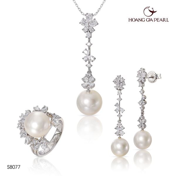Bộ trang sức ngọc trai S8077