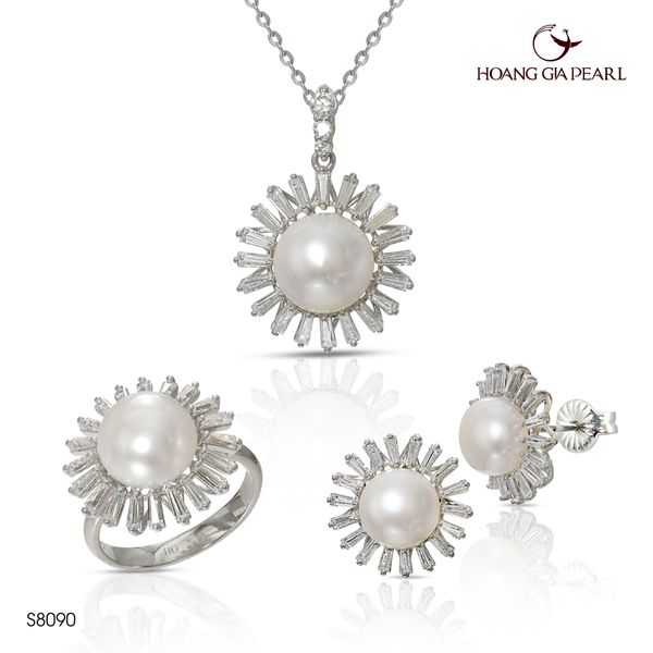 Bộ trang sức ngọc trai S8090