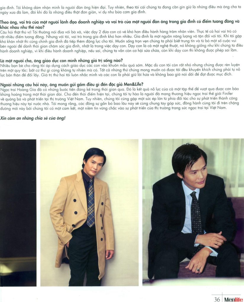 Tuan ngoc trai tren tap chi Men&LIfe