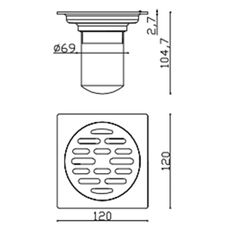  Floor Drain Ts-242c.12 