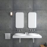  Chậu rửa đôi treo tường Solid Surface Bss-420 