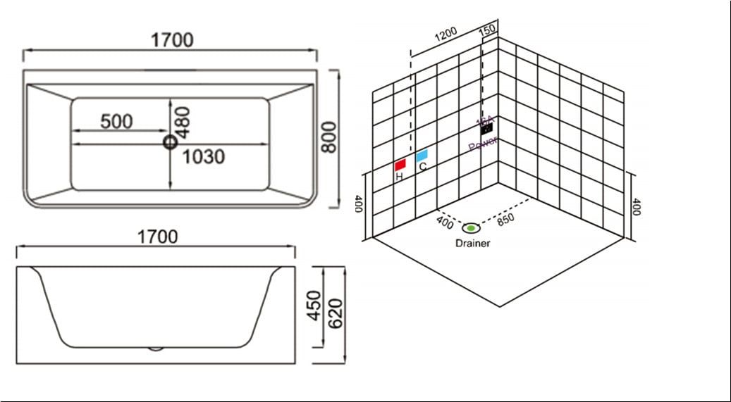  JK-022 Massage Bathtub 
