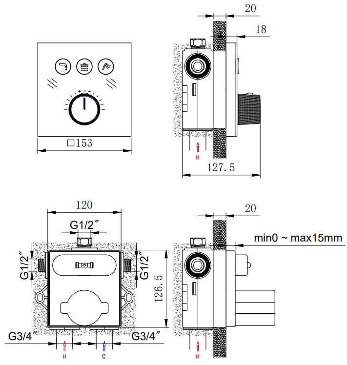  Shower Set Fc-6034 