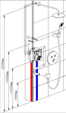  Wall-Mounted Shower Fc-6037 