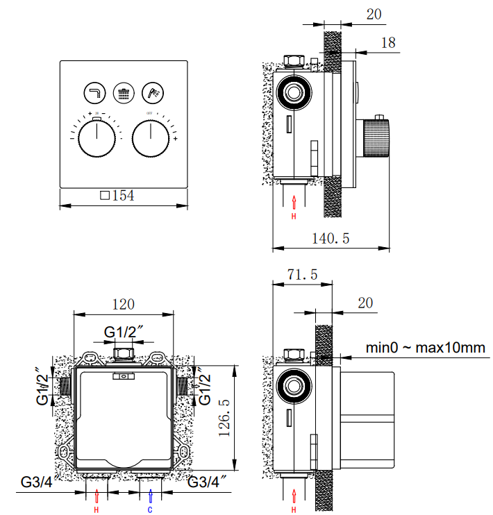  Shower Set Fc-6041 