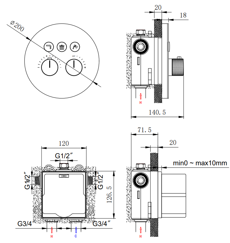  Shower Set Fc-6042 