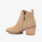 Giày Boots Nữ CARMELA Nude Suede Ladies Ankle Boots