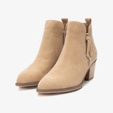 Giày Boots Nữ CARMELA Nude Suede Ladies Ankle Boots