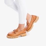 Giày Tây Nữ CARMELA Camel Leather Ladies Shoes