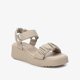 Giày Đế Xuồng Nữ CARMELA Taupe Leather Ladies Sandals