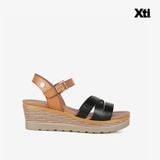 Giày Đế Xuồng Nữ XTI Black Pu Ladies Sandals