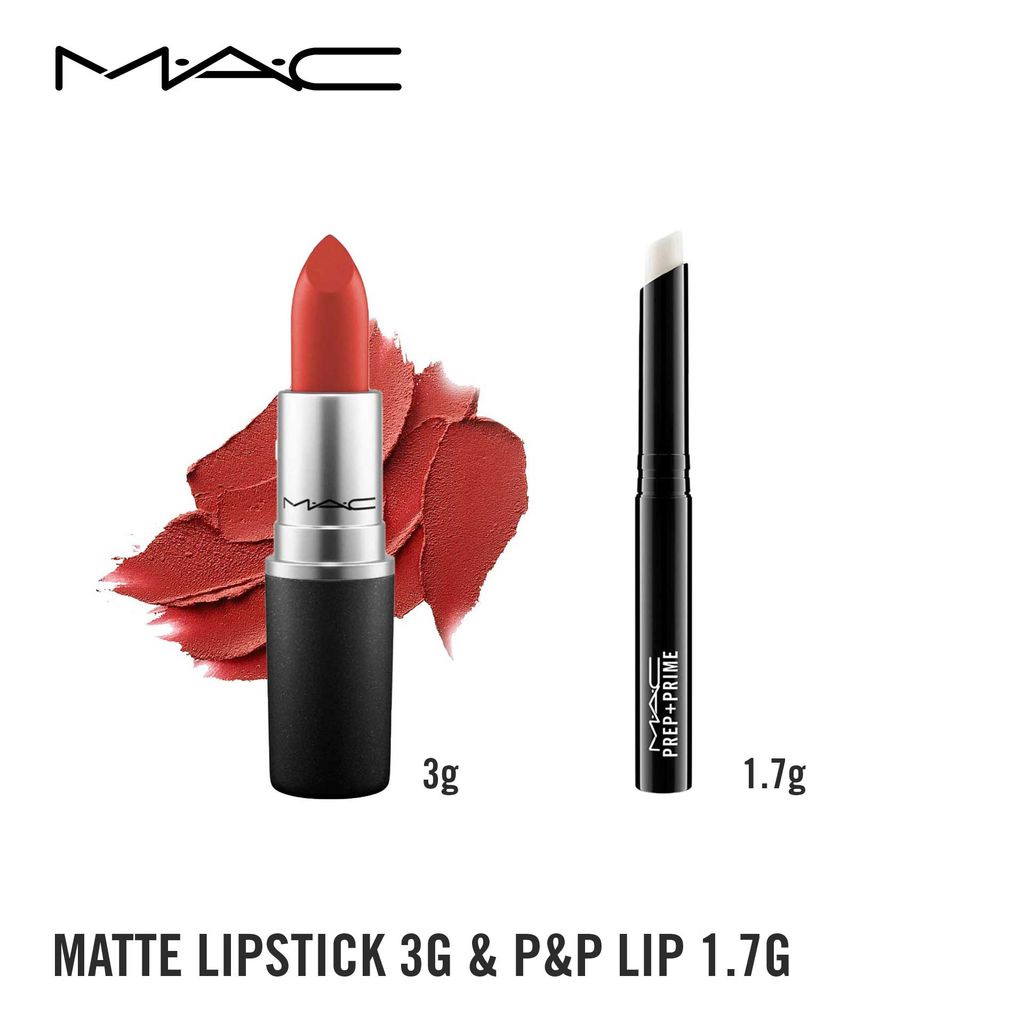  Combo quà tặng son Matte Lipstick Full size 3g & Son lót môi P&P Lip 1.7g 