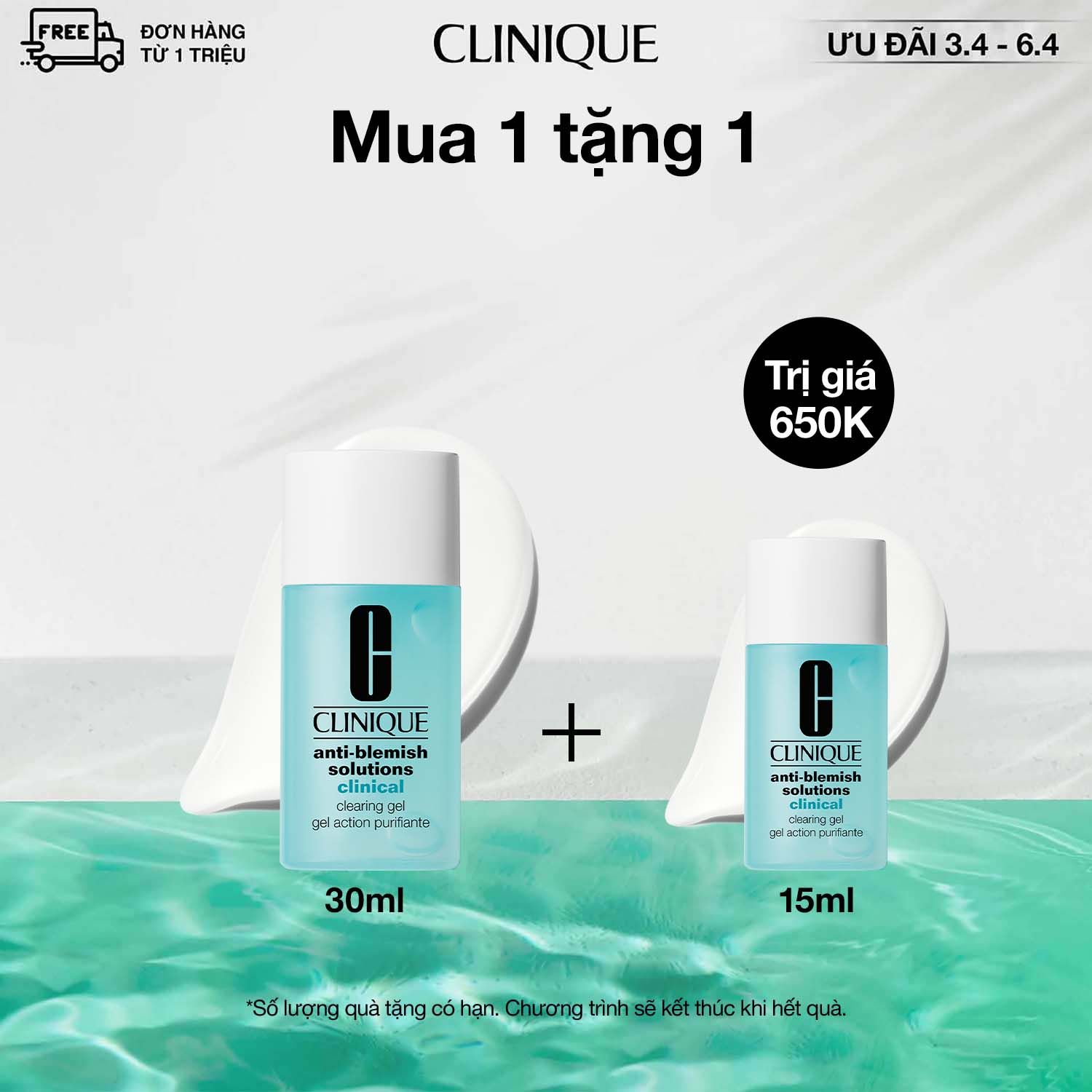  (30ml) Gel chấm giảm mụn ngừa thâm trong vòng 7 ngày CLINIQUE Anti-Blemish Solutions Clinical Clearing Gel 