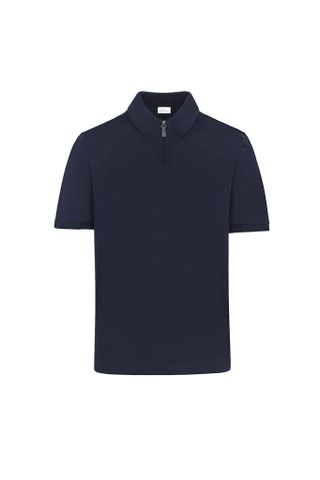 POLO WITH ZIP SS / NAVY