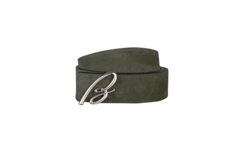 BELT NEW B-LOGO - OLIVE/BLACK