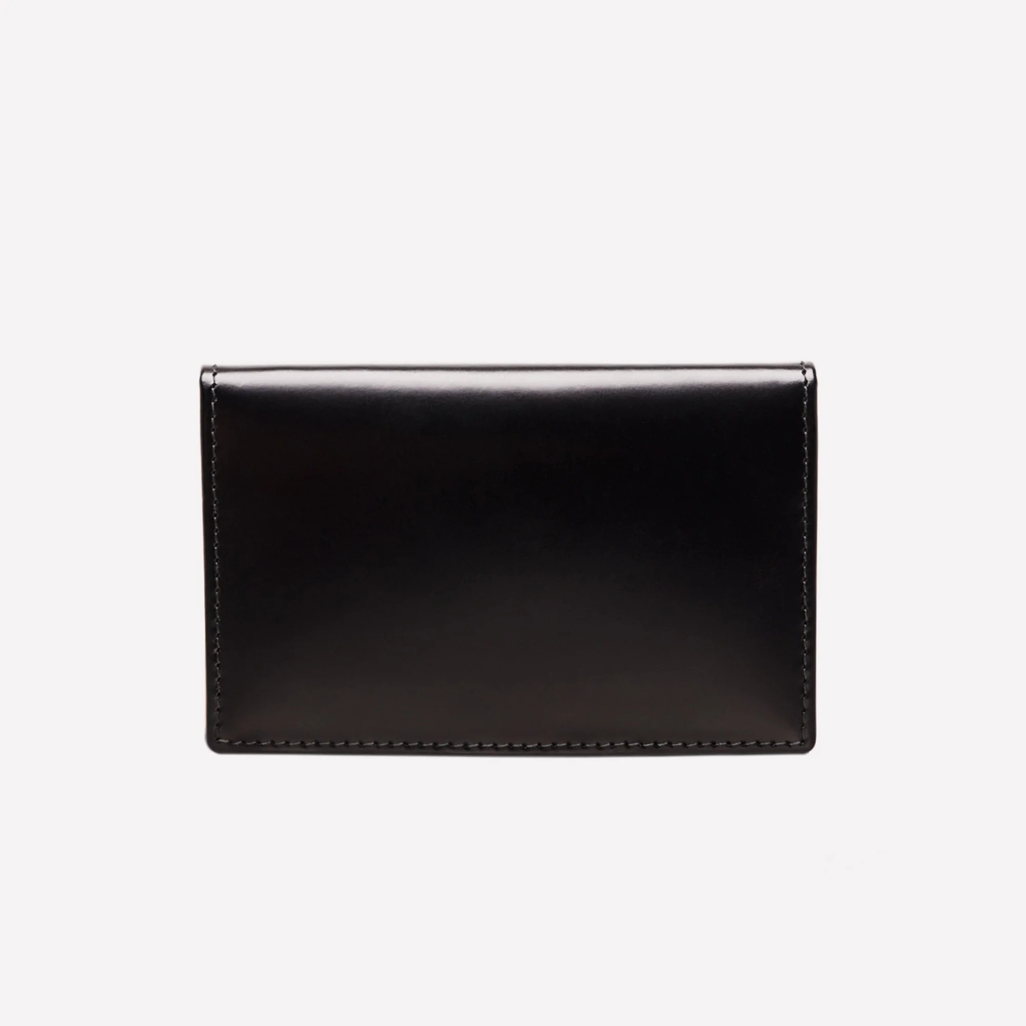 BRIDLE HIDE VISITING CARD CASE - BLACK