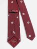 BRIONI TIE 6113 BORDEAUX/FLANNEL